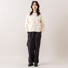 モデル身長165cm,HealthknitのThermal King Raschel Honeycomb Crew Cardigan L/S|UITUのEASY TROUSERS,https://market.e-begin.jp/products/she_hea1064s_lala|https://market.e-begin.jp/products/uit_uit1027s_lala