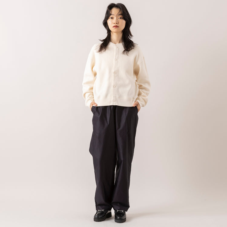 モデル身長165cm,HealthknitのThermal King Raschel Honeycomb Crew Cardigan L/S|UITUのEASY TROUSERS,https://market.e-begin.jp/products/she_hea1064s_lala|https://market.e-begin.jp/products/uit_uit1027s_lala