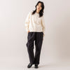 モデル身長165cm,HealthknitのThermal King Raschel Honeycomb Crew Cardigan L/S|UITUのEASY TROUSERS,https://market.e-begin.jp/products/she_hea1064s_lala|https://market.e-begin.jp/products/uit_uit1027s_lala