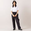 モデル身長165cm,lelillのほそ見えリバースウィーブT|UITUのEASY TROUSERS,https://market.e-begin.jp/products/ana_lel0747q_lala|https://market.e-begin.jp/products/uit_uit1027s_lala