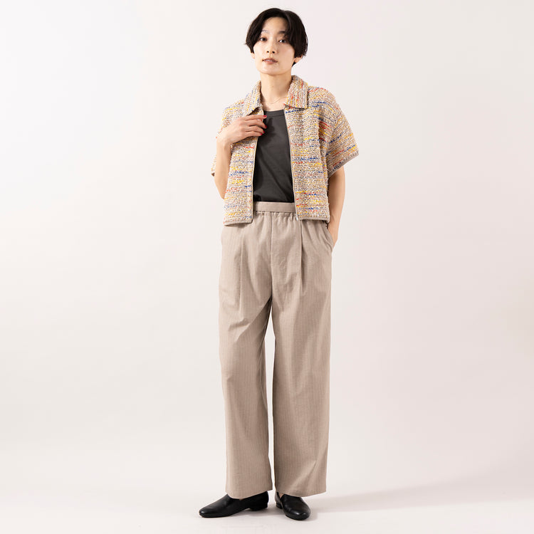 モデル身長 163cm,FIL DE FERの麻ポリストライプ 丸カン付キパンツ,https://market.e-begin.jp/products/rdx_fdf0305u_lala