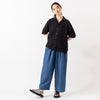 モデル身長165cm,TUTIE.のタカシマチヂミノースリーブプルオーバー|HEAVENLYのC/L 6.5oz Denim Tuck Easy PT|Organic handloomのSIENA|Taaiiのベネチアンチェーンスリムネックレス,https://market.e-begin.jp/products/equ_tte0275u_lala|https://market.e-begin.jp/products/dlt_hvr0402u_lala|https://market.e-begin.jp/products/sed_ogh0418u_lala|https://market.e-begin.jp/products/tii_tii1120n_lala