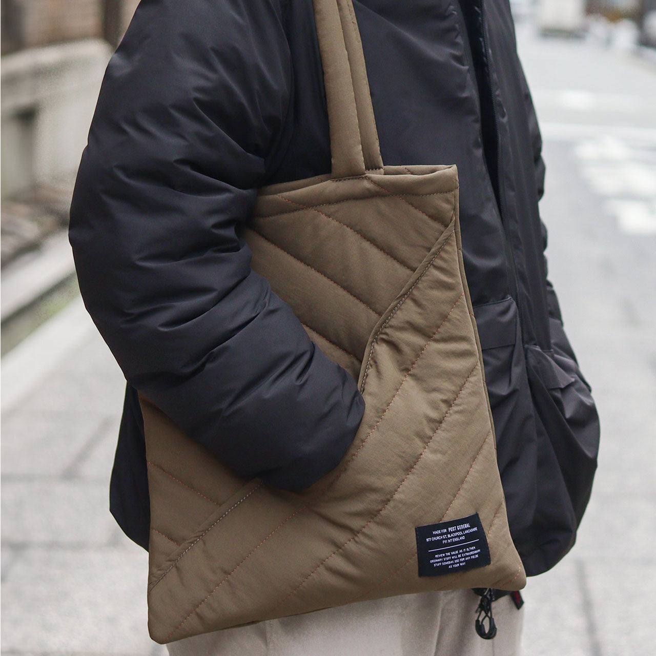 POST GENERAL | ポストジェネラル QUILTED STANDARD TOTE