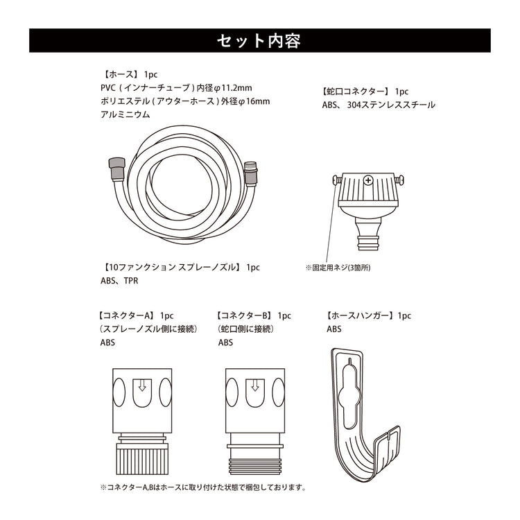 POST GENERAL | ポストジェネラル　GARDEN HOSE 10FN 15m