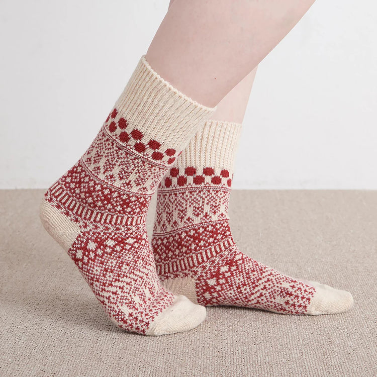 Homie | ホミー　Wool Cotton Jacquard Socks