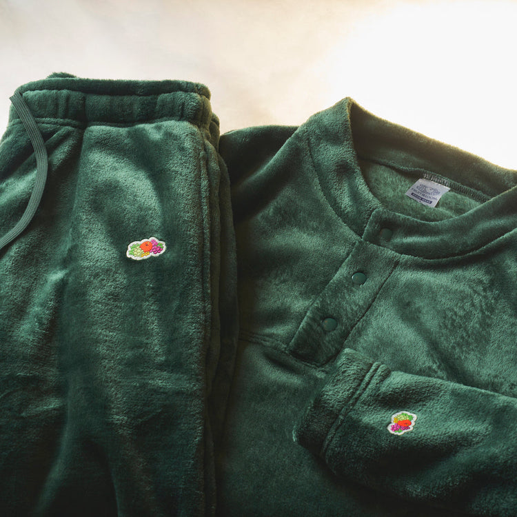 FRUIT OF THE LOOM | フルーツオブザルーム　Begin別注 とろける着心地のボアハーフスナップ＆パンツ