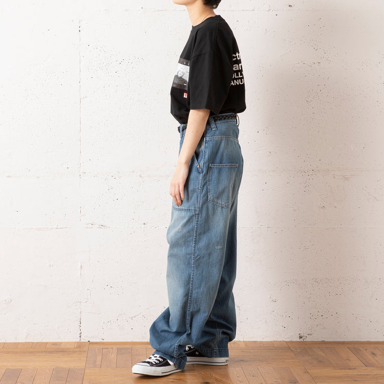 GRANDMA MAMA DAUGHTER | グランマ ママ ドーター DENIM SIDE ZIP PANTS