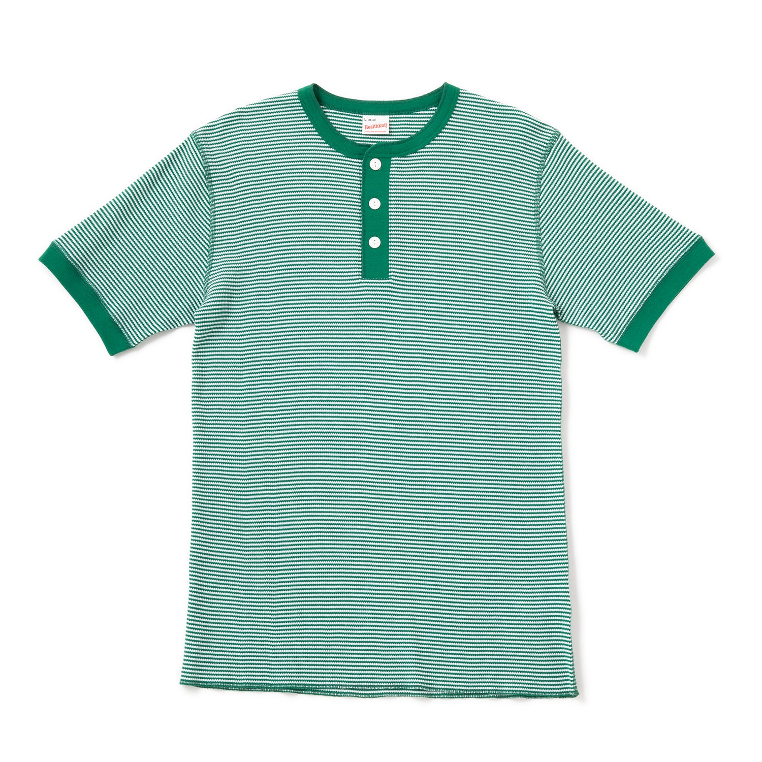 Healthknit | ヘルスニット ベーシックワッフル ヘンリーネック Healthknit | ヘルスニット ベーシックワッフル ヘンリーネック