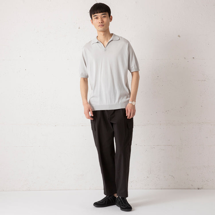 【未使用に近い】JOHN SMEDLEY ジョンスメドレー スキッパーポロシャツ身幅46㎝着丈61㎝袖丈22㎝