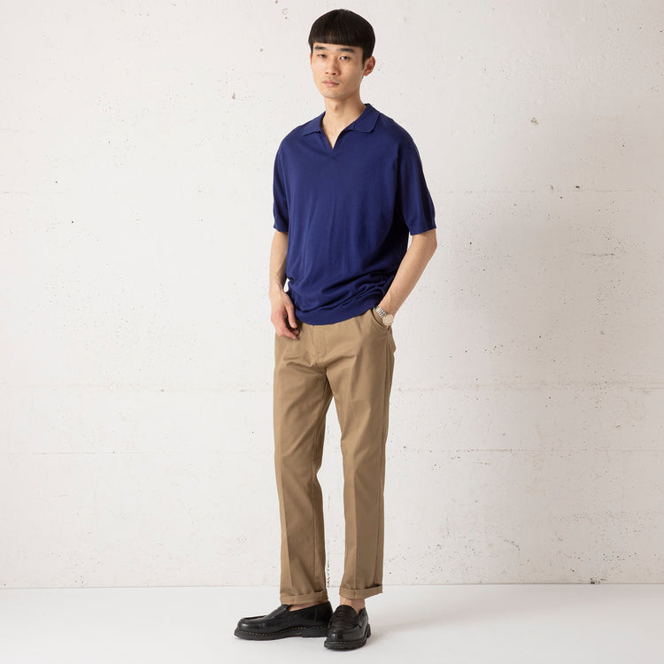 【未使用に近い】JOHN SMEDLEY ジョンスメドレー スキッパーポロシャツ身幅46㎝着丈61㎝袖丈22㎝