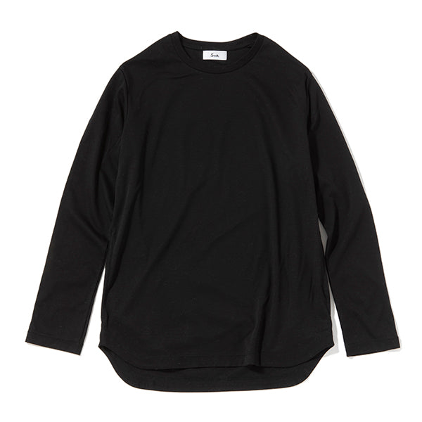 アルビニT スムース ロングスリーブ モックネック リラックス #BLACK main image 0