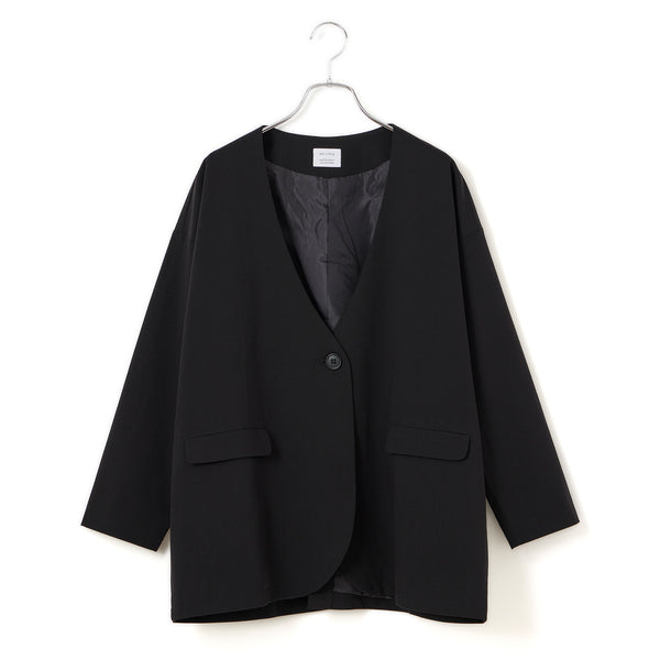 uncinq | アンサンク Stretch Gabardine No Collar Jacket