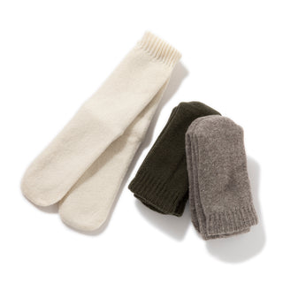 WHITE MAILS | ホワイトメイルズ　WOOL PAPER DOUBLE KNIT ROOM SOCKS