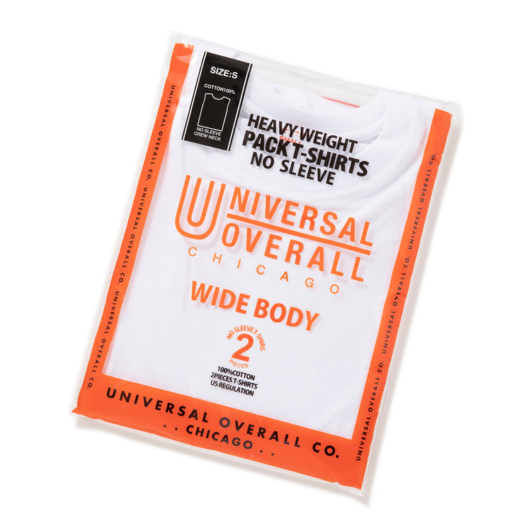 UNIVERSAL OVERALL | ユニバーサルオーバーオール　WIDE HEAVY  NO SLEEVE 2P PACKS