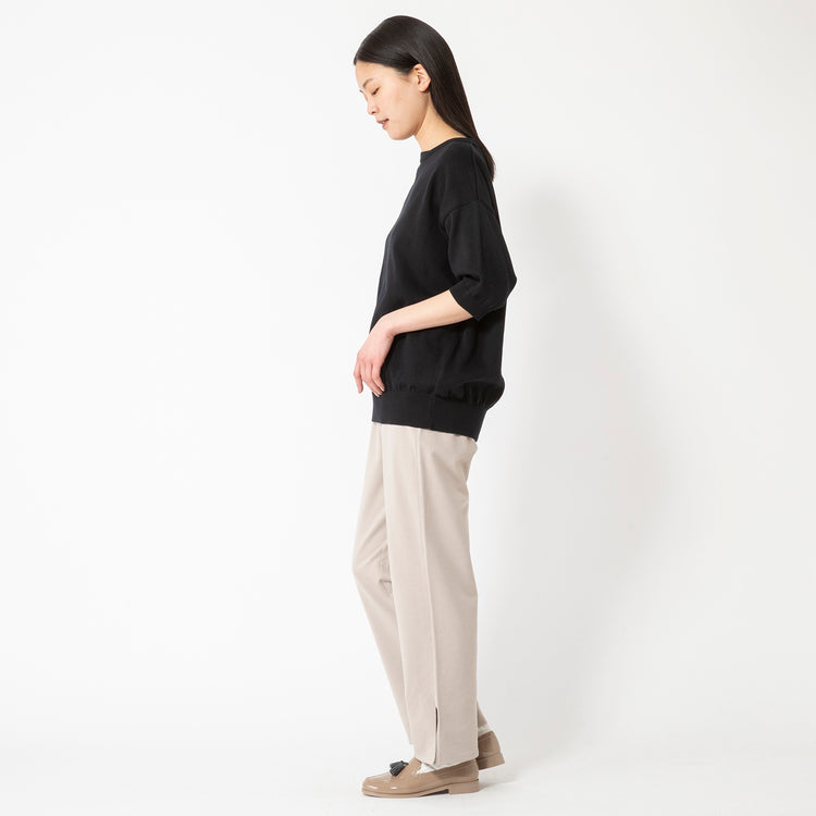 Lala Vie | ララヴィ　WOMENS/Side Slit Easy Pants ・ French terry