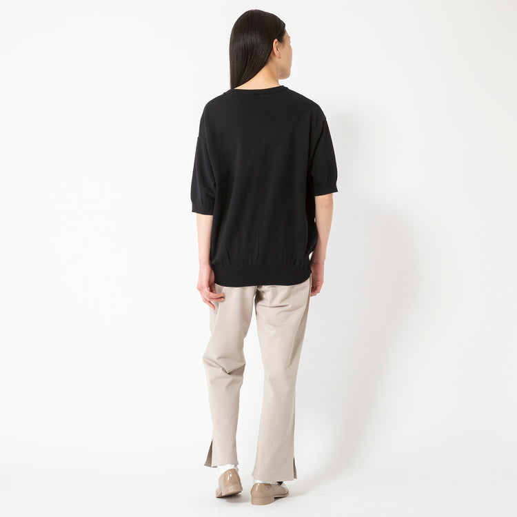 Lala Vie | ララヴィ　WOMENS/Side Slit Easy Pants ・ French terry