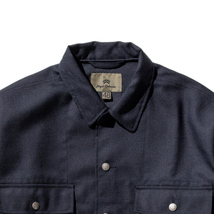 Nigel Cabourn ウールシャツ 48 ネイビーまる出品 - シャツ