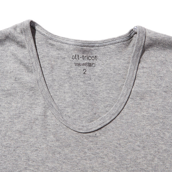 OTT-TRICOT | オットトリコット　Uネック Tシャツ