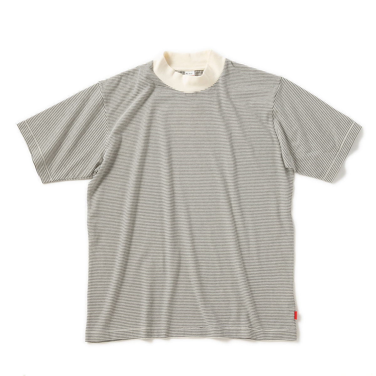 Healthknit | ヘルスニット ナローボーダーモックネック半袖Tシャツ