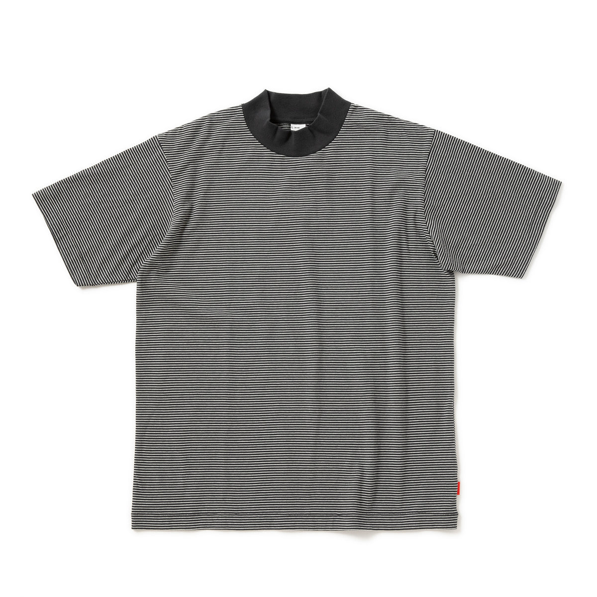 Healthknit | ヘルスニット ナローボーダーモックネック半袖Tシャツ