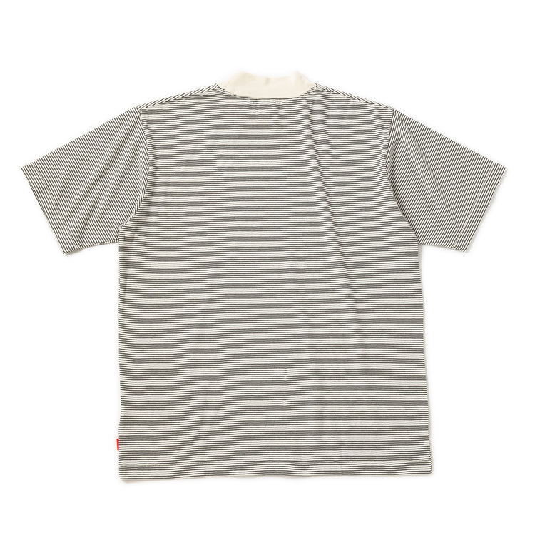 Healthknit | ヘルスニット　ナローボーダーモックネック半袖Tシャツ