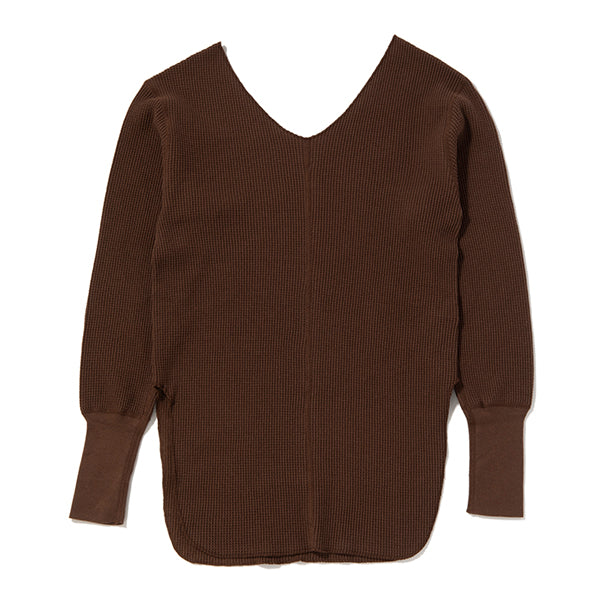 Healthknit | ヘルスニット | Raised Back Waffle V-neck L/S