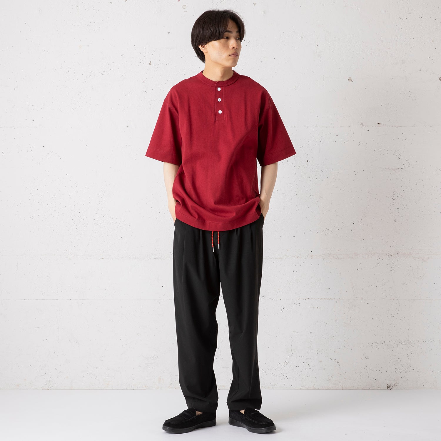 Healthknit | ヘルスニット マックスウェイト ヘンリーネック半袖Tシャツ