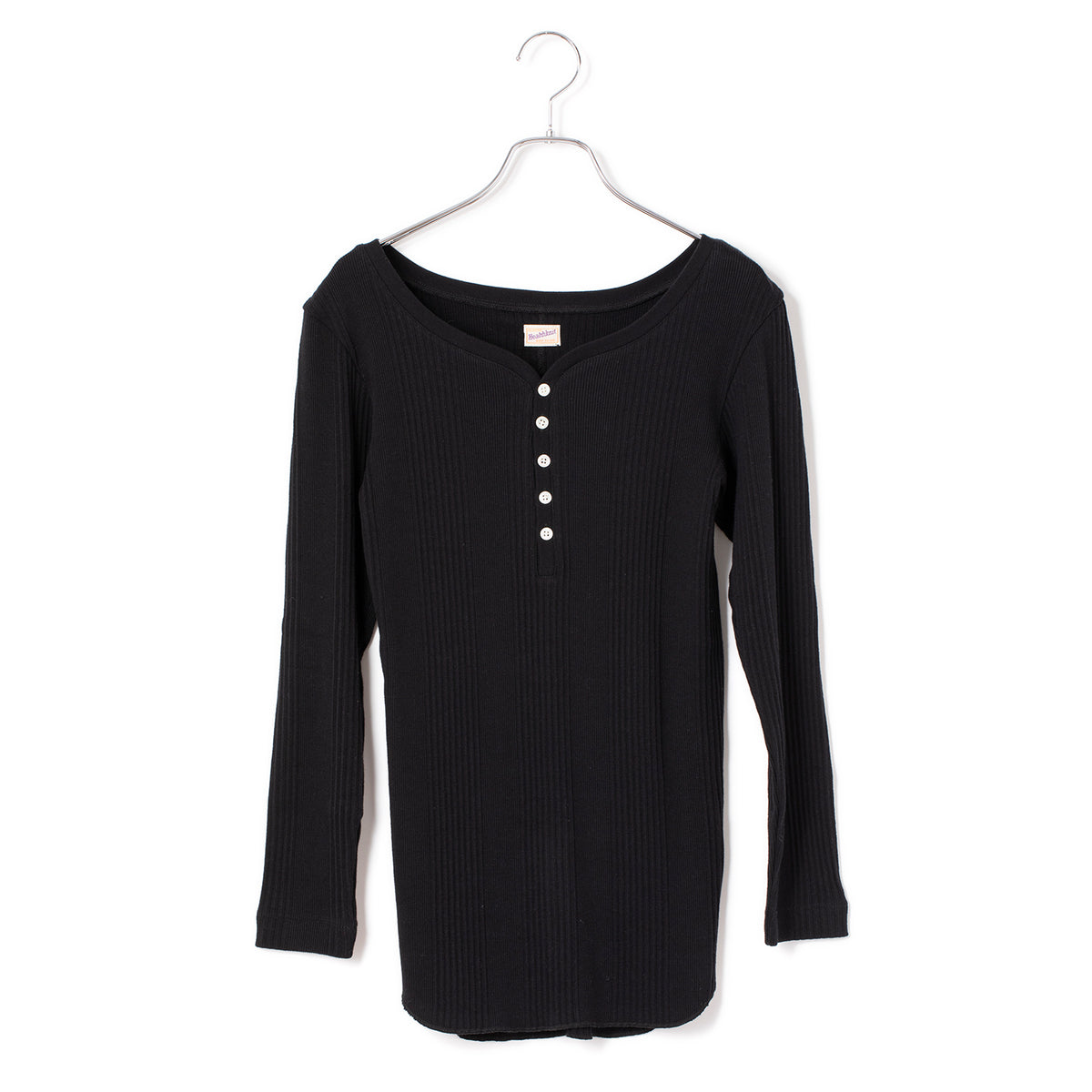 Healthknit | ヘルスニット ブロードリブ ヘンリーネック長袖Tシャツ