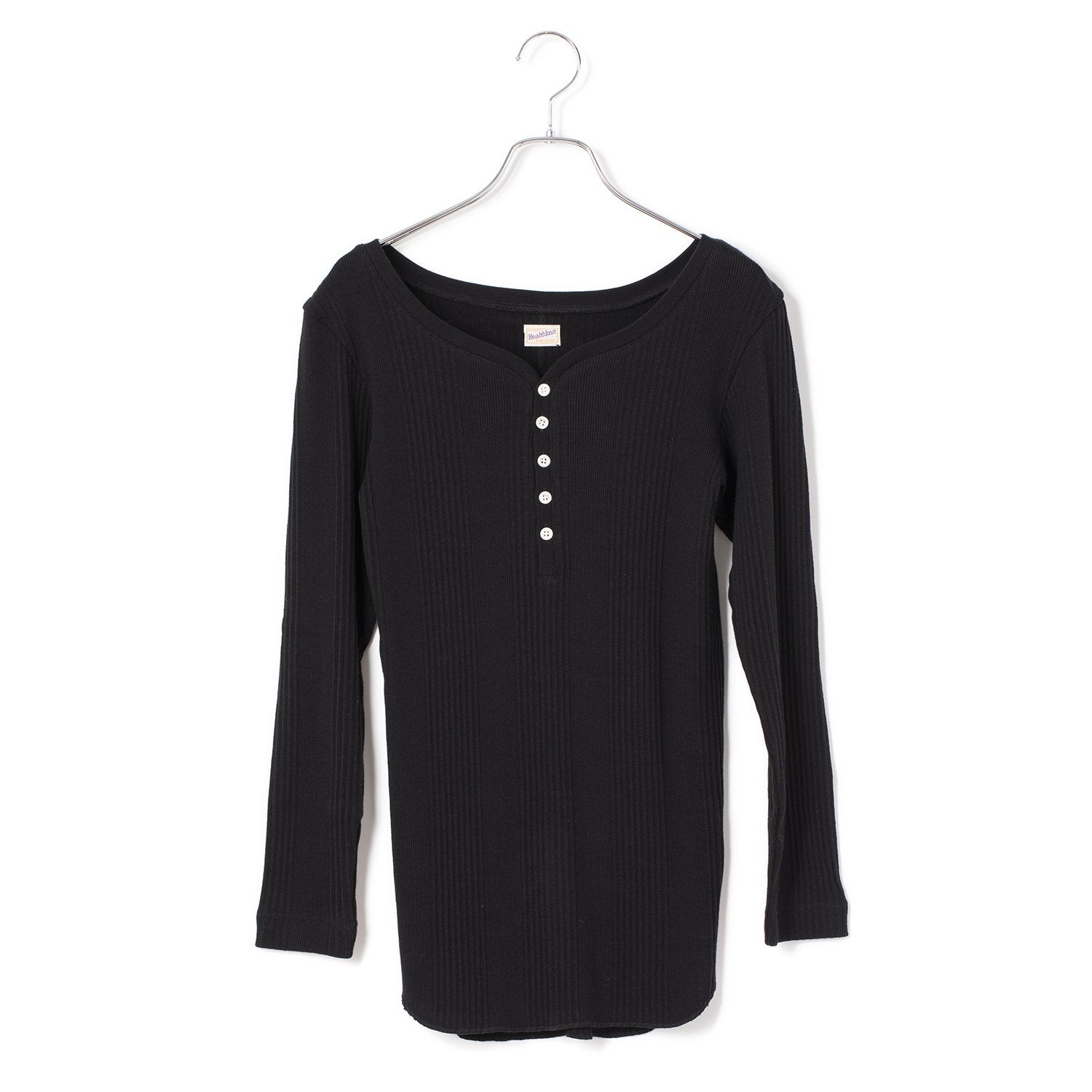 Healthknit | ヘルスニット ブロードリブ ヘンリーネック長袖Tシャツ