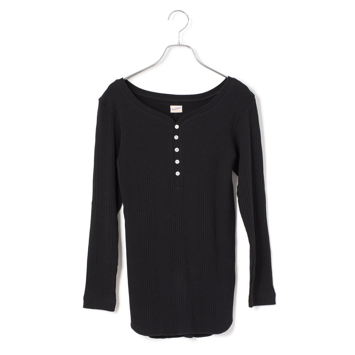 Healthknit | ヘルスニット ブロードリブ ヘンリーネック長袖Tシャツ