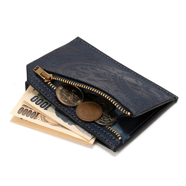RE.ACT LEATHER WORKS | リアクトレザーワークス　INDIGO SLIM WALLET