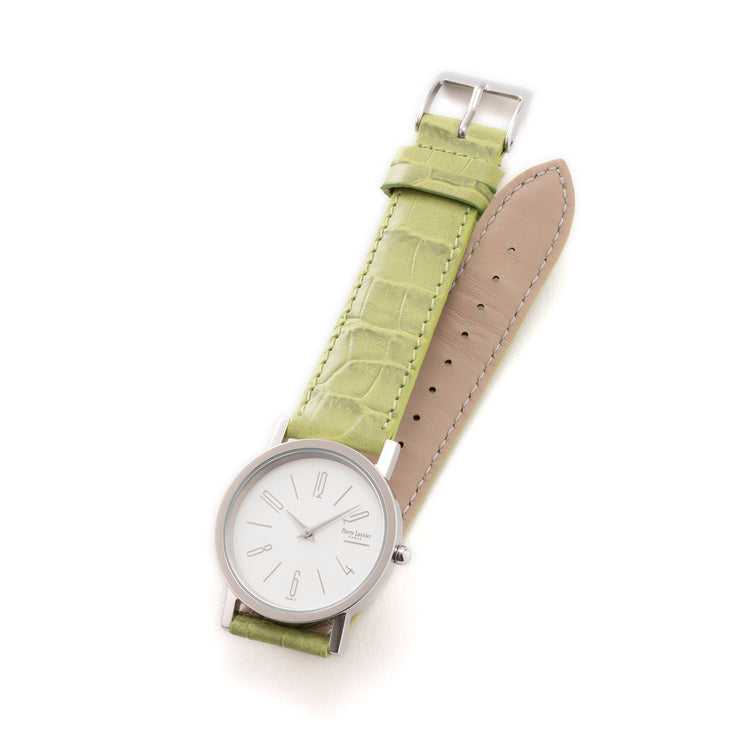フランス製 腕時計 Pierre Lannier 本革 ホワイト 稼働品 782