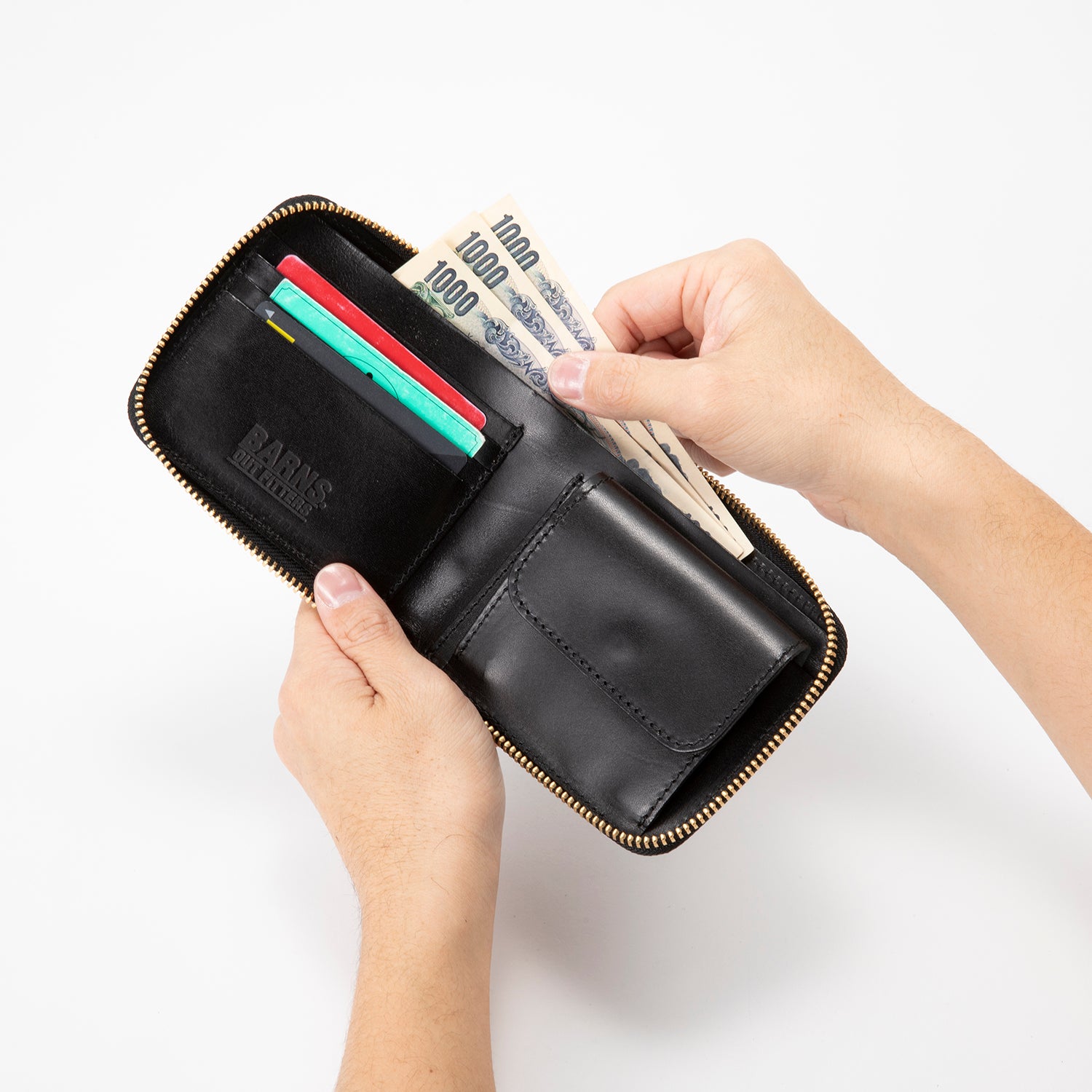 BARNS OUTFITTERS コードバン 長財布 Barnsoutfitters(バーンズ